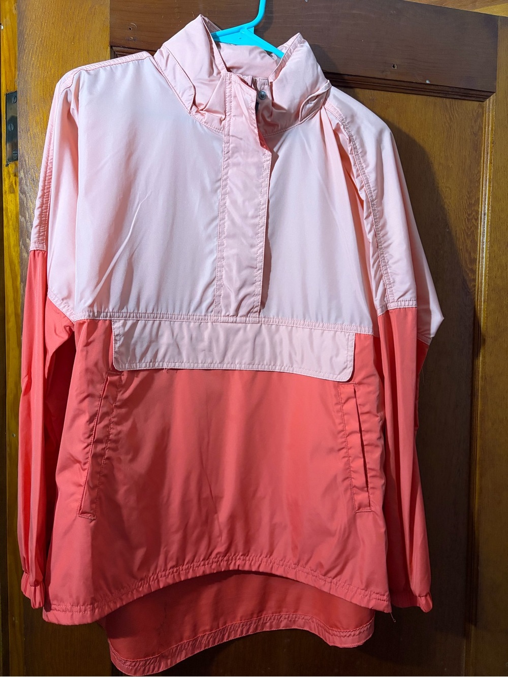Lightweight Two-Tone Pink Windbreaker Jacket